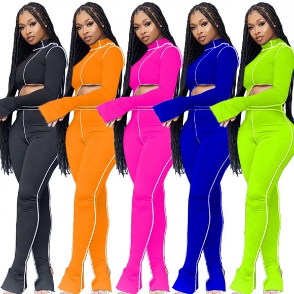 Black two piece matching set - Picture 2 of 3